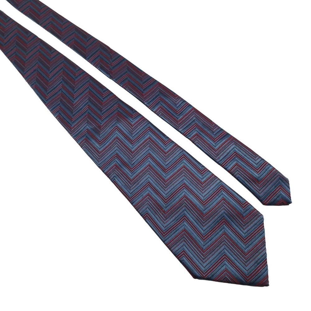 Borrelli Mens Necktie Vintage Accessory Office Work Casual Dad Gift Purple Blue